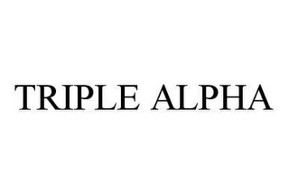 TRIPLE ALPHA