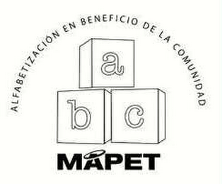 ALFABETIZACION EN BENEFICIO DE LA COMUNIDAD MAPET ABC