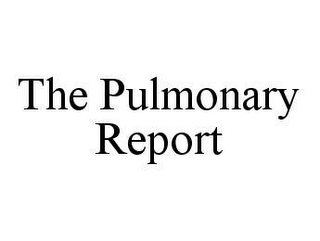 THE PULMONARY REPORT