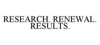 RESEARCH. RENEWAL. RESULTS.