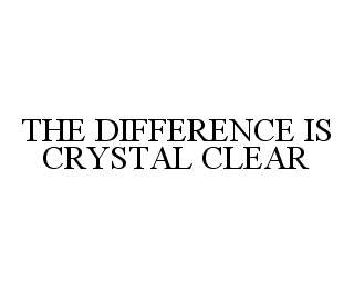 THE DIFFERENCE IS CRYSTAL CLEAR