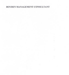 BOYDEN MANAGEMENT CONSULTANT