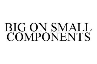 BIG ON SMALL COMPONENTS