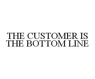 THE CUSTOMER IS THE BOTTOM LINE