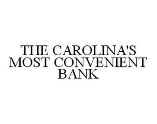 THE CAROLINA'S MOST CONVENIENT BANK