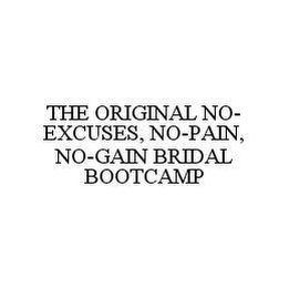 THE ORIGINAL NO-EXCUSES, NO-PAIN, NO-GAIN BRIDAL BOOTCAMP