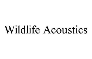 WILDLIFE ACOUSTICS