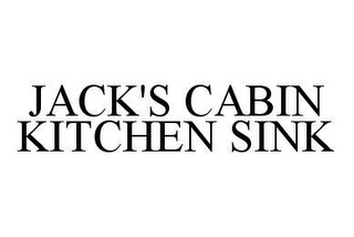 JACK'S CABIN KITCHEN SINK