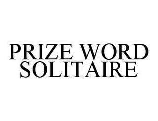 PRIZE WORD SOLITAIRE