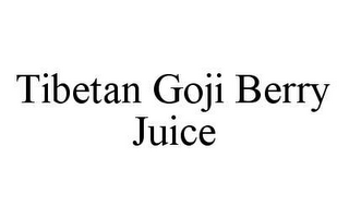 TIBETAN GOJI BERRY JUICE