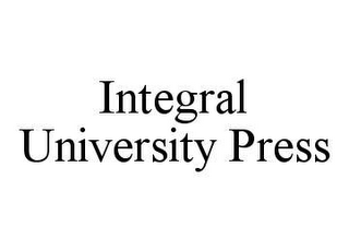 INTEGRAL UNIVERSITY PRESS