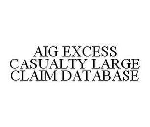 AIG EXCESS CASUALTY LARGE CLAIM DATABASE