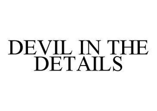 DEVIL IN THE DETAILS