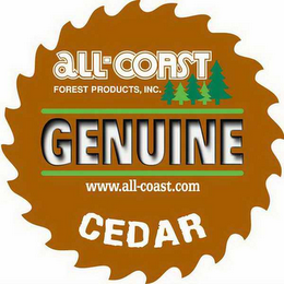 ALL-COAST FOREST PRODUCTS, INC. GENUINE WWW.ALL-COAST.COM CEDAR