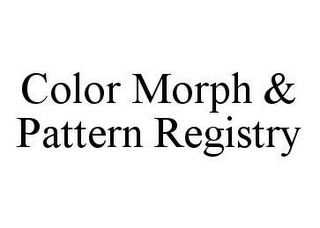 COLOR MORPH & PATTERN REGISTRY