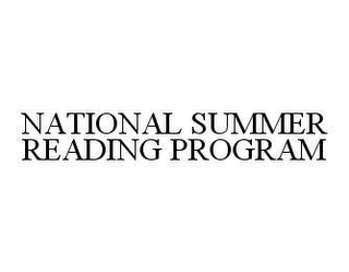 NATIONAL SUMMER READING PROGRAM