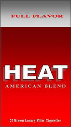 FULL FLAVOR HEAT AMERICAN BLEND 20 BROWN LUXURY FILTER CIGARETTES