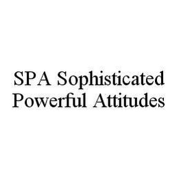 SPA SOPHISTICATED POWERFUL ATTITUDES