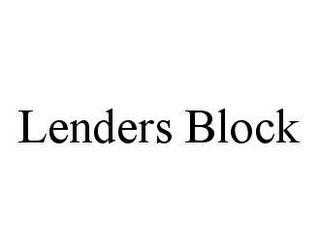 LENDERS BLOCK