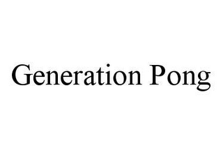 GENERATION PONG
