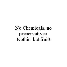 NO CHEMICALS, NO PRESERVATIVES.  NOTHIN' BUT FRUIT!