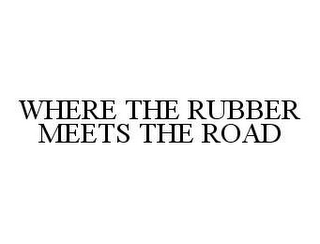 WHERE THE RUBBER MEETS THE ROAD