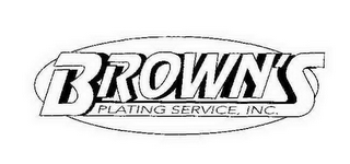 BROWN'S PLATING SERVICE, INC.