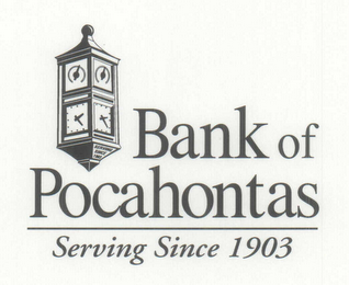 A BETTER BANK FOR YOUR FUTURE.  BANK OF POCAHONTAS.  SERVING SINCE 1903.  MEMBER FDIC.