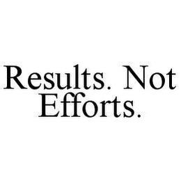 RESULTS. NOT EFFORTS.