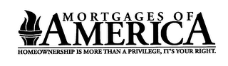 MORTGAGES OF AMERICA HOMEOWNERSHIP IS MORE THAN A PRIVILEGE, IT'S YOUR RIGHT.