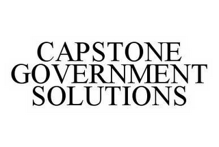 CAPSTONE GOVERNMENT SOLUTIONS