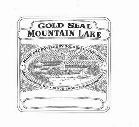 GOLD SEAL MOUNTAIN LAKE MADE AND BOTTLED BY GOLD SEAL VINEYARDS HAMMONDSPORT, N.Y. SINCE 1865 BONDED WINERY NO.1