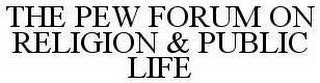 THE PEW FORUM ON RELIGION & PUBLIC LIFE