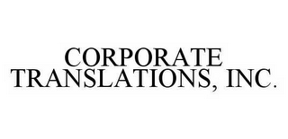 CORPORATE TRANSLATIONS, INC.