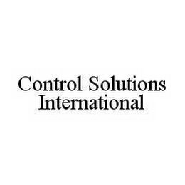 CONTROL SOLUTIONS INTERNATIONAL