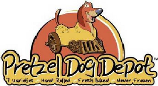 PRETZEL DOG DEPOT 7 VARIETIES HAND ROLLED FRESH BAKED NEVER FROZEN