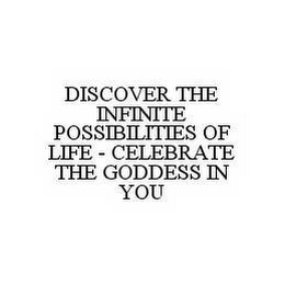DISCOVER THE INFINITE POSSIBILITIES OF LIFE - CELEBRATE THE GODDESS IN YOU