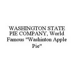 WASHINGTON STATE PIE COMPANY, WORLD FAMOUS "WASHINTON APPLE PIE"