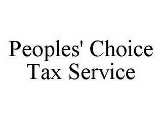 PEOPLES' CHOICE TAX SERVICE