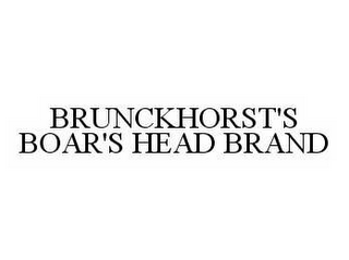 BRUNCKHORST'S BOAR'S HEAD BRAND