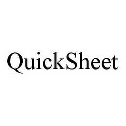 QUICKSHEET