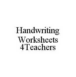 HANDWRITING WORKSHEETS 4TEACHERS