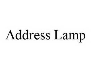 ADDRESS LAMP