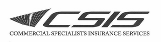 CSIS COMMERCIAL SPECIALISTS INSURANCE SERVICES