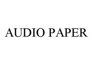 AUDIO PAPER