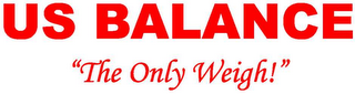US BALANCE "THE ONLY WEIGH!"