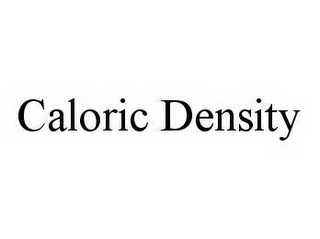 CALORIC DENSITY