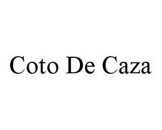 COTO DE CAZA