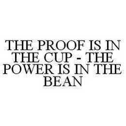 THE PROOF IS IN THE CUP - THE POWER IS IN THE BEAN