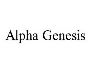 ALPHA GENESIS